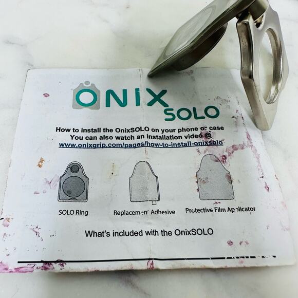 OnixSOLO - SILVER Magnetic Phone Ring - Picture 3 of 3